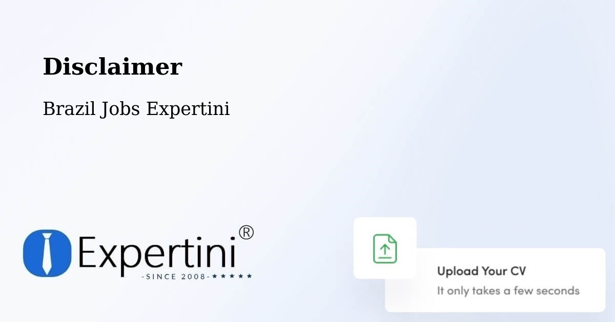 Disclaimer – Pequizeiro - Brazil Jobs Expertini